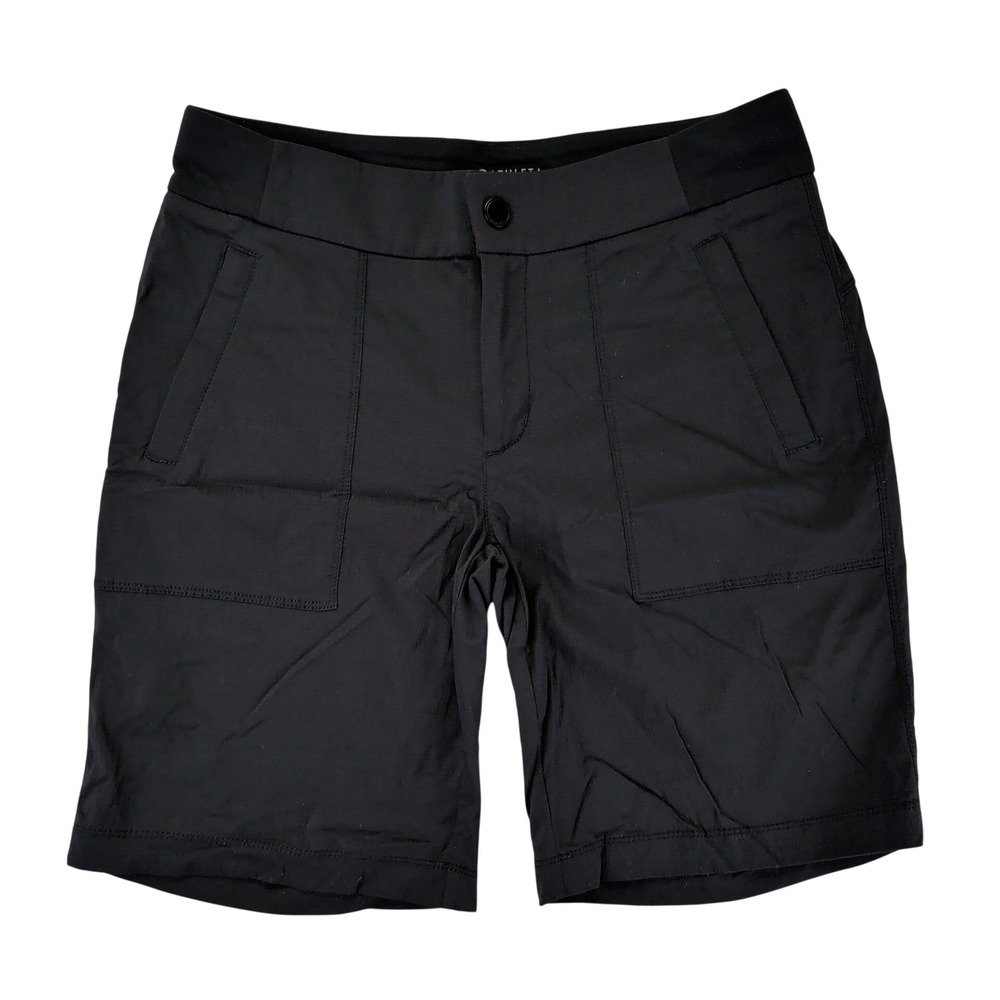 Athleta Trekkie Bermuda Hiking Shorts Womens 4 Black‎ Nylon Stretch 596504-00
